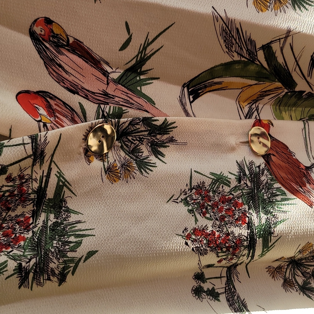 Zara Parrot Shirt Dress. Med. - Picture 5 of 9